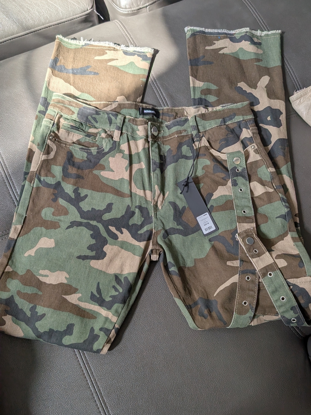Fashion Nova Camo Chinos in Green and Brown